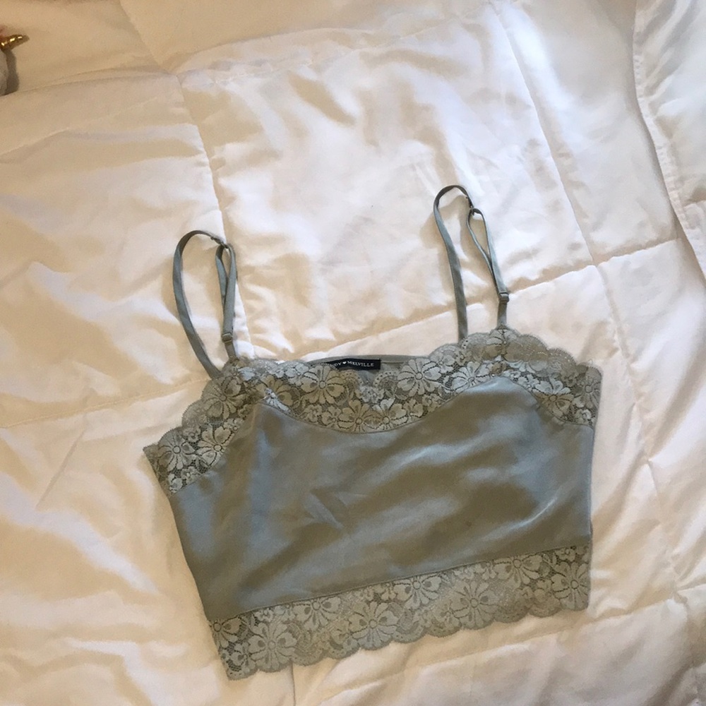 Brandy Melville cropped lace tank top